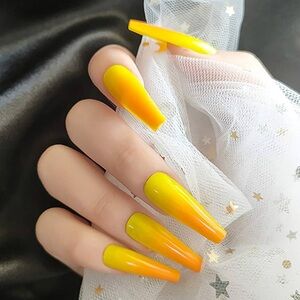 Vibrant Yellow Press-On Nails